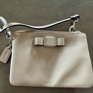 Coach beige wristlet